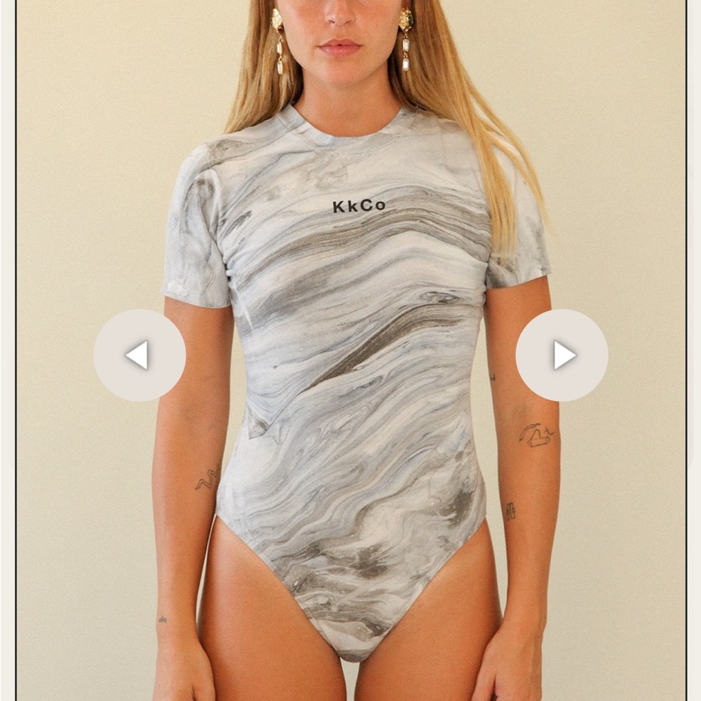 SOLD ON DEPOP Kkco Marbled Bodysuit Tee